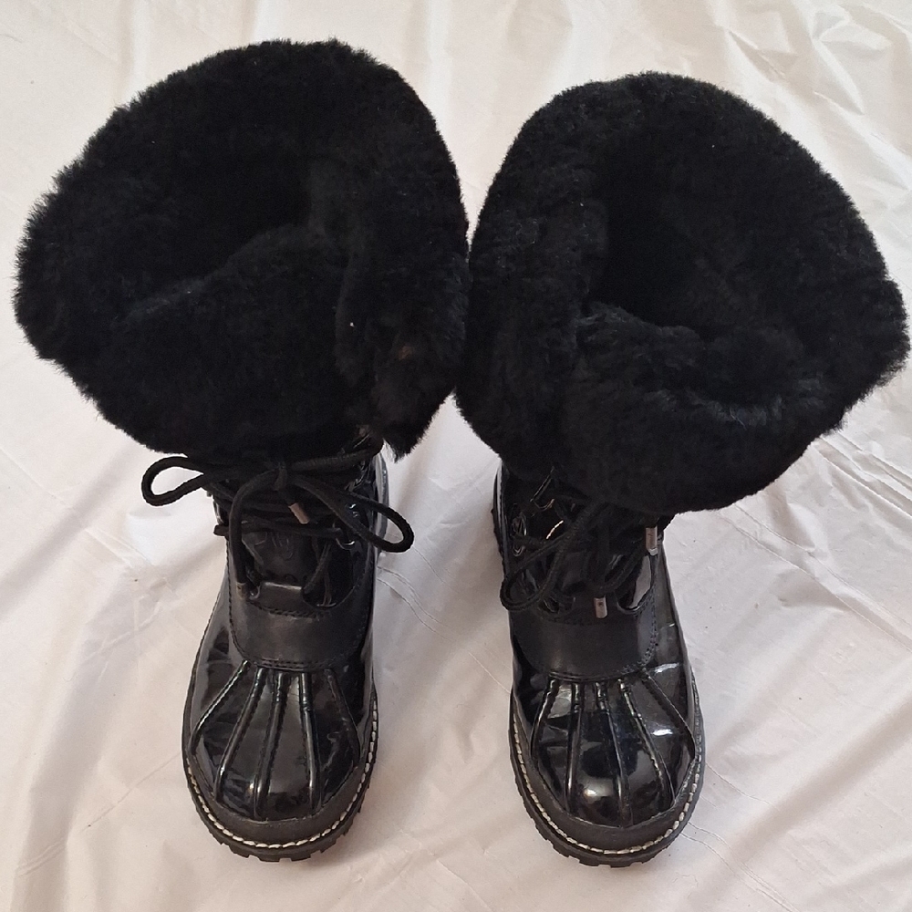 Coach Black Fur-Lined Winter Boots